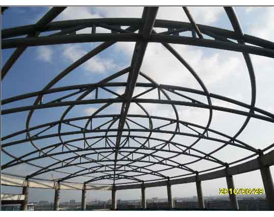 牡丹江中煤朔州宾馆管桁架工程